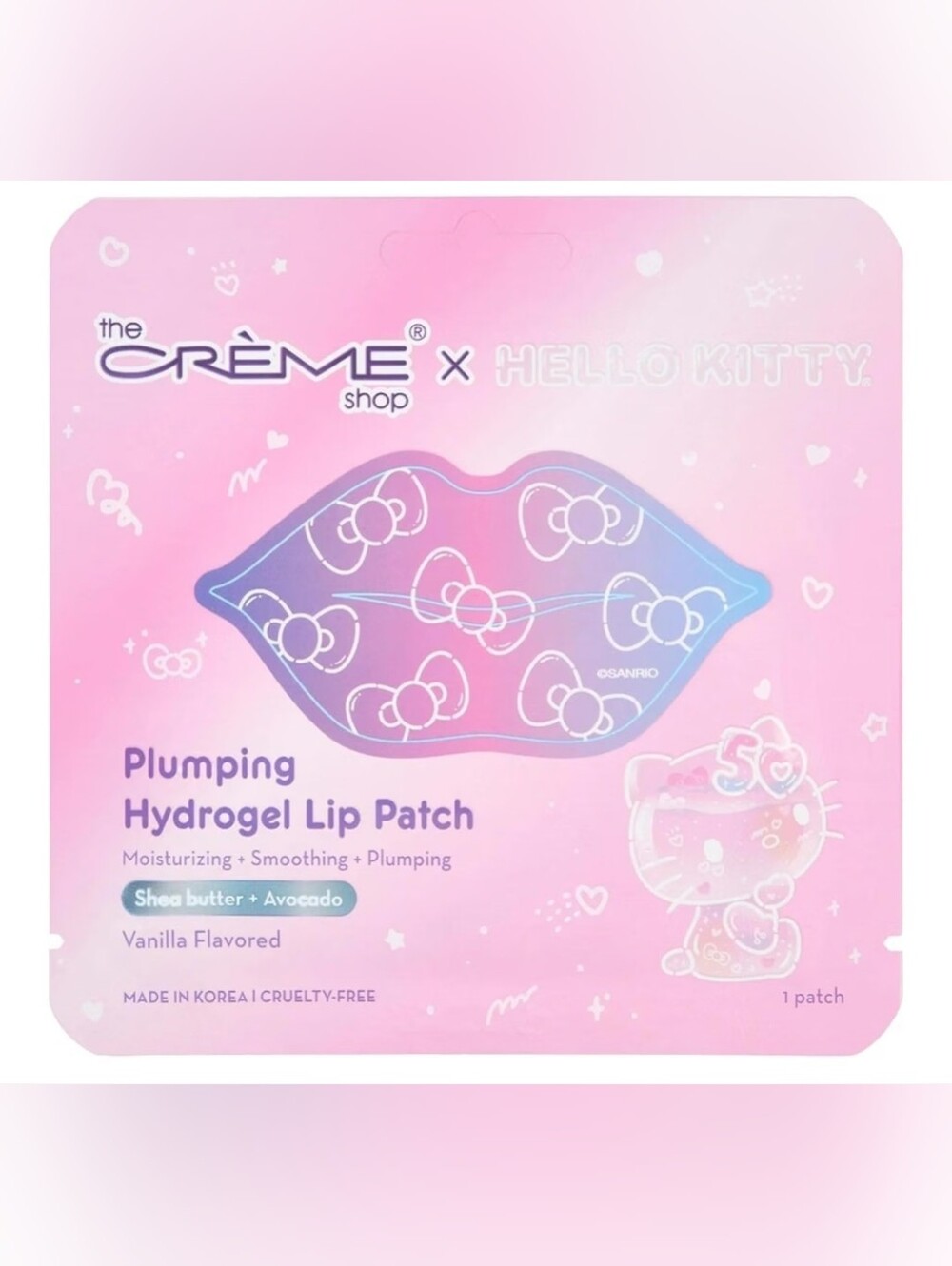 Crème x Hello Kitty Plumping Hydrogel Lip Patch - Pink